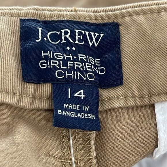 J Crew Factory NWT High Rise Girlfriend Chino Pants Size 14 in Camel - Picture 6 of 12
